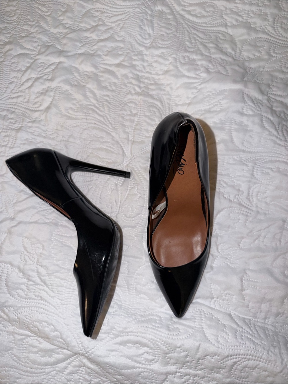 Mossimo Supply Co. Black Patent Pointed Toe Stiletto Heels